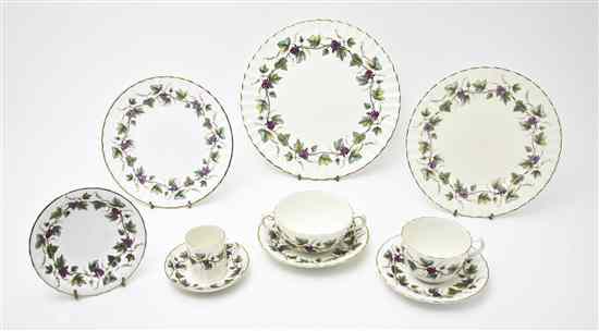 Appraisal: A Partial Set of Royal Worcester Dinnerware in the Bacchanal