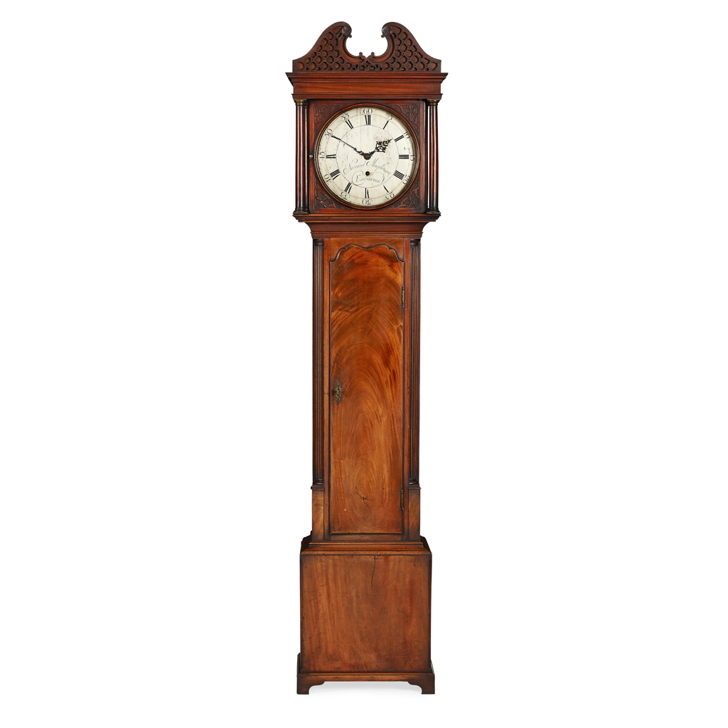 Appraisal: SCOTTISH GEORGE III MAHOGANY LONGCASE CLOCK NORMAND MACPHERSON EDINBURGH TH