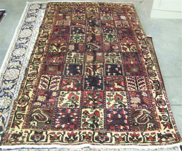 Appraisal: PERSIAN BAKHTIARI GARDEN PANEL CARPET ' x '