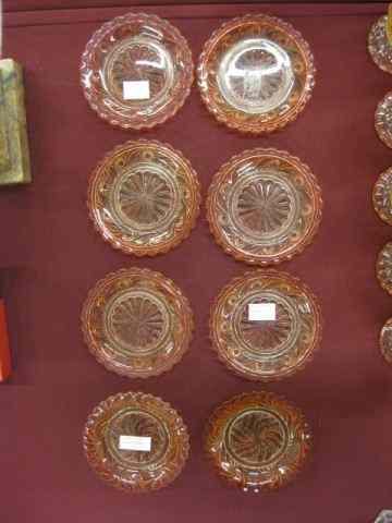 Appraisal: Set of Baccarat Rose Tiente Dishes all '' diameter of