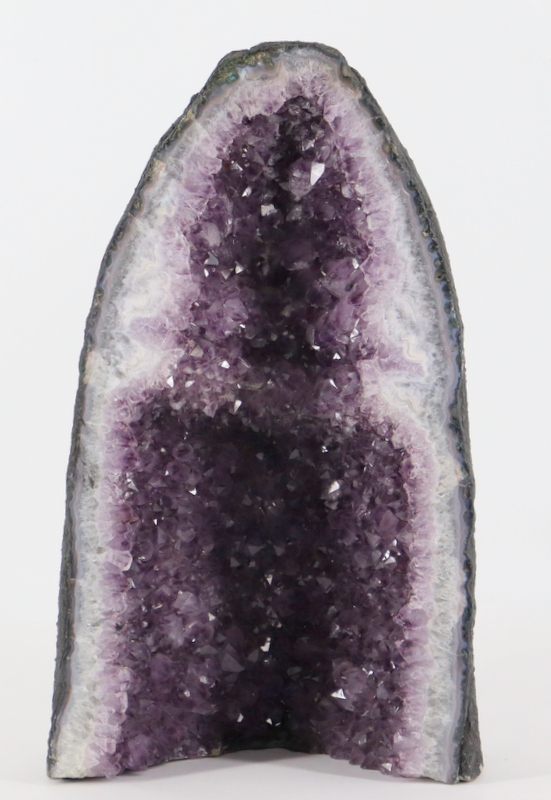 Appraisal: SPECIMEN AMETHYST CATHEDRAL GEODE An amethyst cathedral form geode From