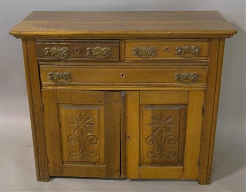 Appraisal: EASTLAKE STYLE CHEST TH C WITH THREE DRAWERS ABOVE TWO