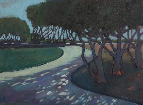 Appraisal: Carol Gray American Trees Shoreline Park signed 'C Gray' lower