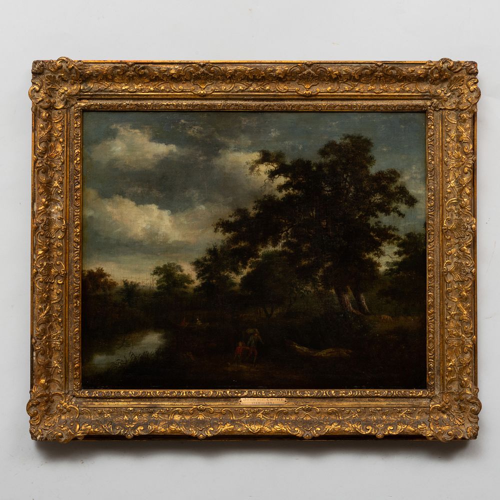 Appraisal: Attributed to John Berney Crome - Peasants in a Landscape