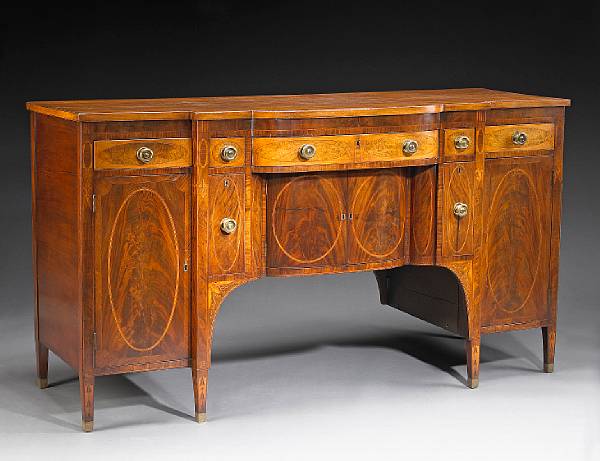 Appraisal: A Federal mahogany inlaid sideboard Baltimore circa - The rectangular