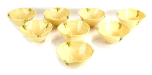 Appraisal: A set of eight Fenella Mallalieu studio pottery bowls each