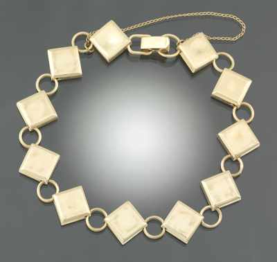 Appraisal: A Ladies' k Gold Bracelet k yellow gold bracelet designed