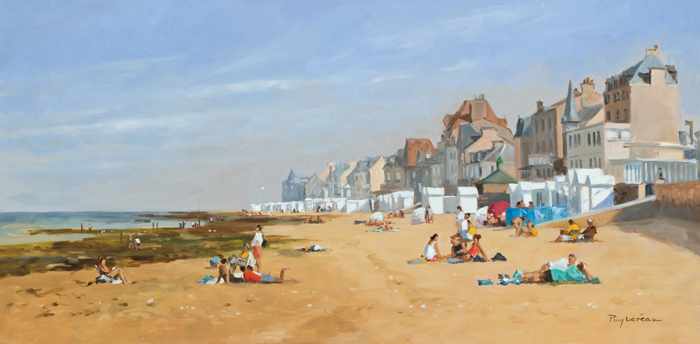 Appraisal: ANNIE PUYBAREAU French b ''Port Aubin Sur Mer'' oil on