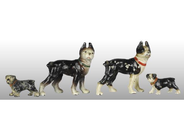 Appraisal: Lot of Cast Iron Boston Terrier Dogs Description Figural Cast