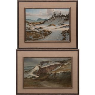 Appraisal: Marc Moon - Two Landscapes Watercolor on paper Both signed