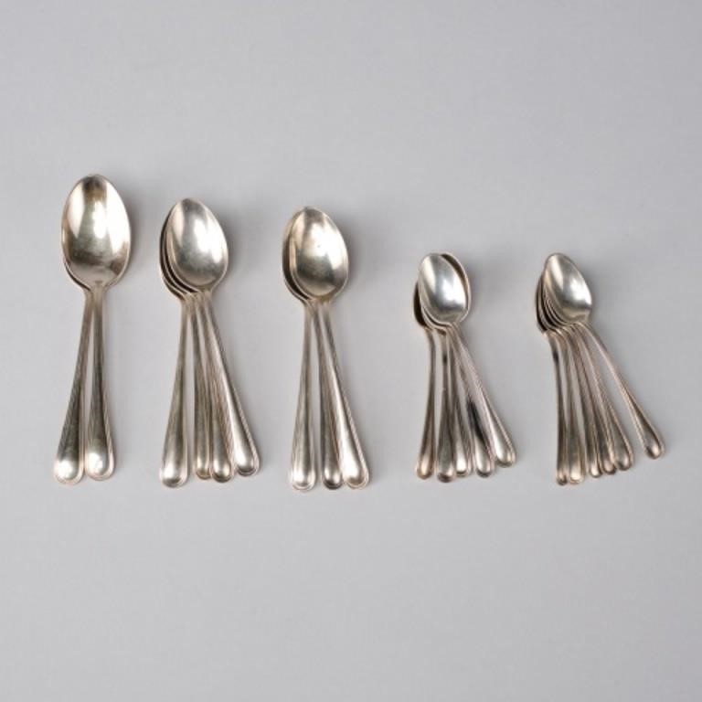 Appraisal: Birks Sterling spoons in the Saxon pattern as follows two