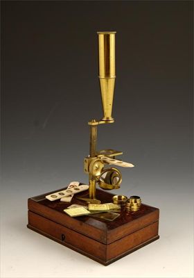 Appraisal: A Jones improved type microscope signed Carpenter Westley Regent Street