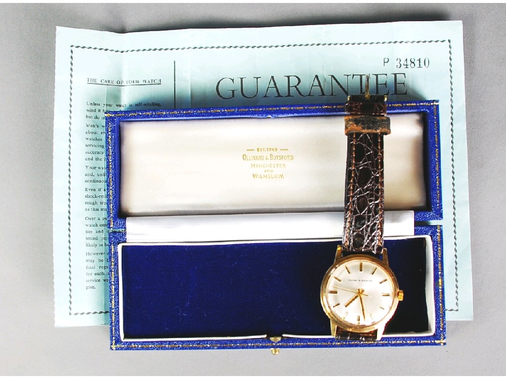 Appraisal: GENT'S OLIVANT AND BOTSFORD ct GOLD WRIST WATCH with mechanical