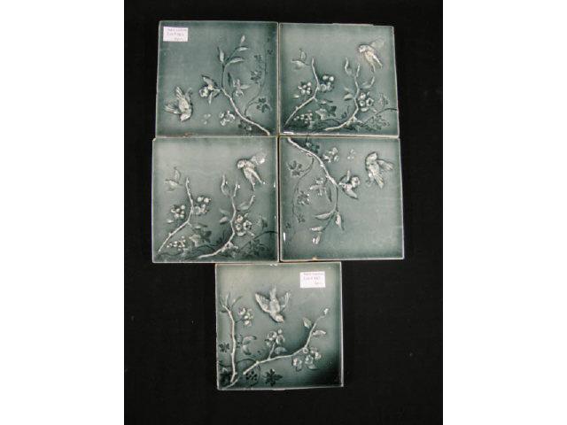 Appraisal: Trent Art Pottery Tiles bird floral each square