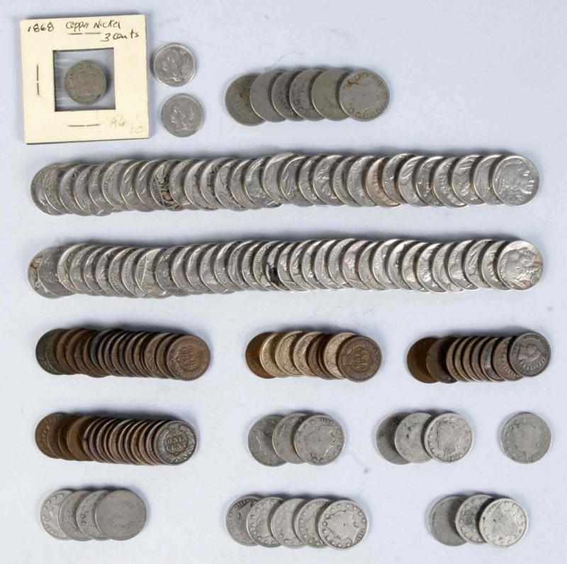 Appraisal: Lot of Flying Eagle Indian Head Cents Description Includes '