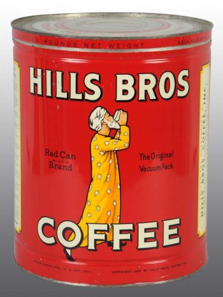 Appraisal: -Pound Hills Brothers Coffee Counter Tin Description Copyright by the