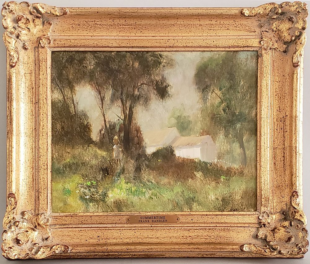 Appraisal: Frank Handlen Oil on Board Summertime Frank Handlen American b