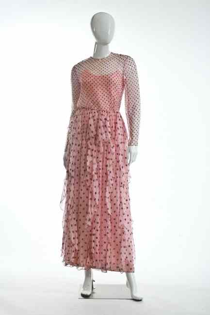 Appraisal: BILL BLASS SILK EVENING DRESS s Pink silk chiffon with