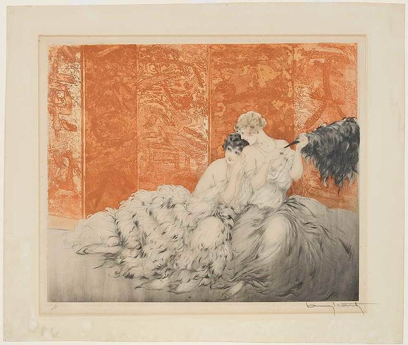 Appraisal: Louis Icart French - Moquerie Mockery no signed lower right