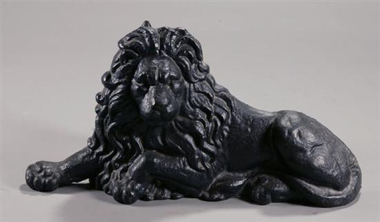 Appraisal: CAST IRON LION English late th-early th century Decorative element