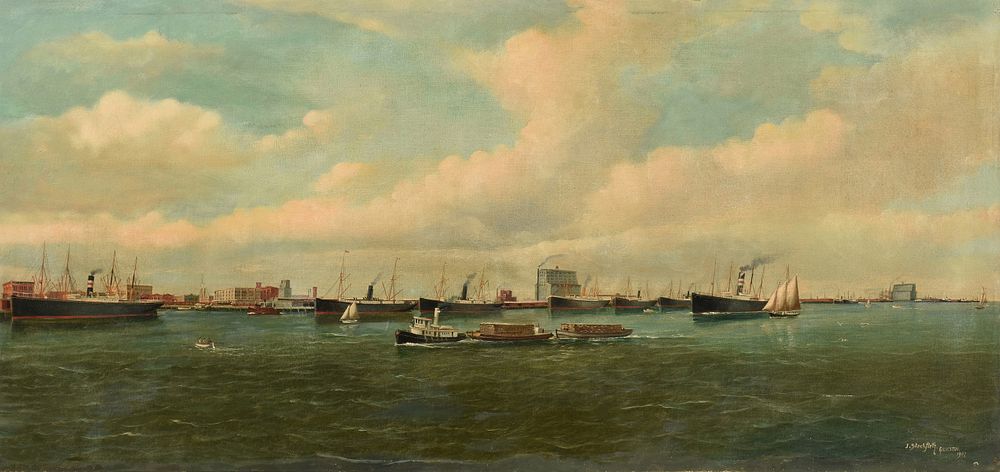 Appraisal: JULIUS STOCKFLETH American Texas - A PAINTING View of Galveston