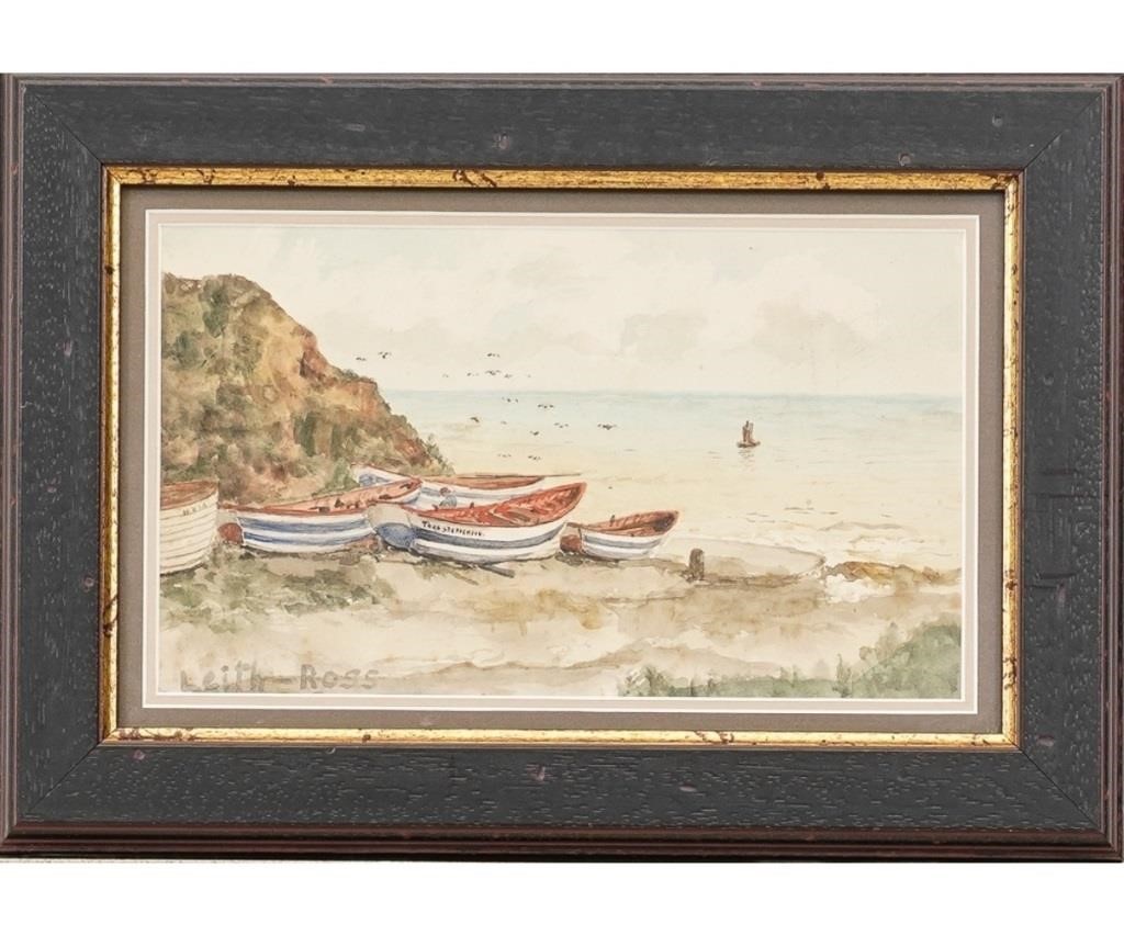 Appraisal: Harry Leith Ross - New Hope America watercolor of fishing