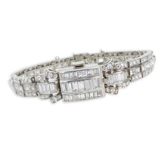 Appraisal: Lady's Rare Approx Carat Diamond and Platinum Hamilton Bracelet Watch