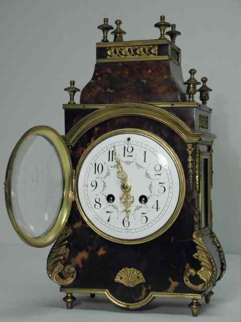 Appraisal: A th century French Boulle style shelf clock made by