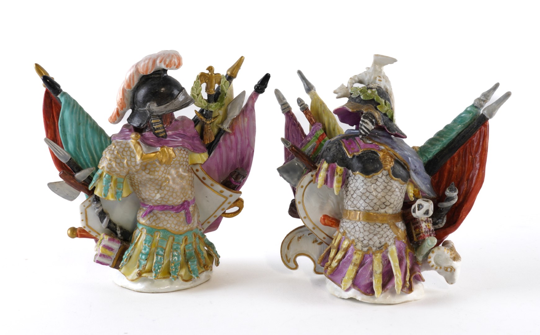 Appraisal: A PAIR OF MEISSEN TORSO'S FROM THE KONIGLICHE HOF-CONDITOREI ROYAL