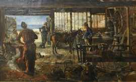 Appraisal: Godfrey Rivers - The Blacksmith oil on canvas x cm