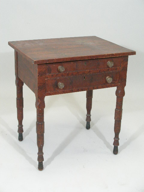 Appraisal: Southern Paint Decorated Side Table th c possibly Forsyth Co