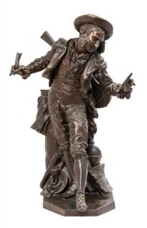 Appraisal: Jean-Baptiste Carpeaux French - Figaro bronze signed Bte Carpeaux and