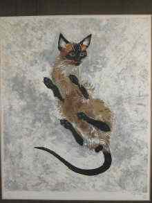 Appraisal: Naondo Nakamura - a lithograph of a cat signed and