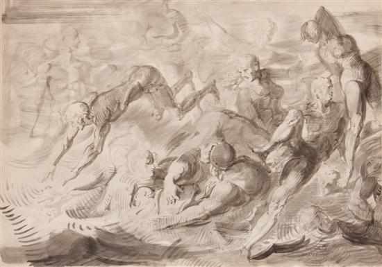 Appraisal: Reginald H Marsh American - Beach Scene ink with wash