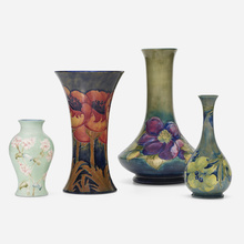 Appraisal: Moorcroft Pottery Collection of four vases c - glazed earthenware