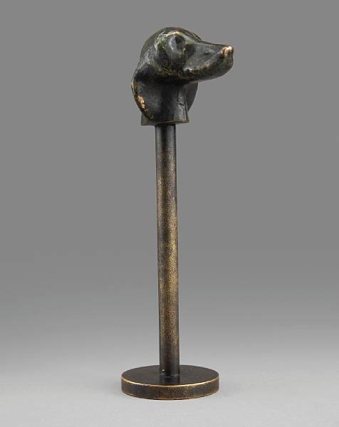 Appraisal: Diego Giacometti Swiss - T te de chien c bronze