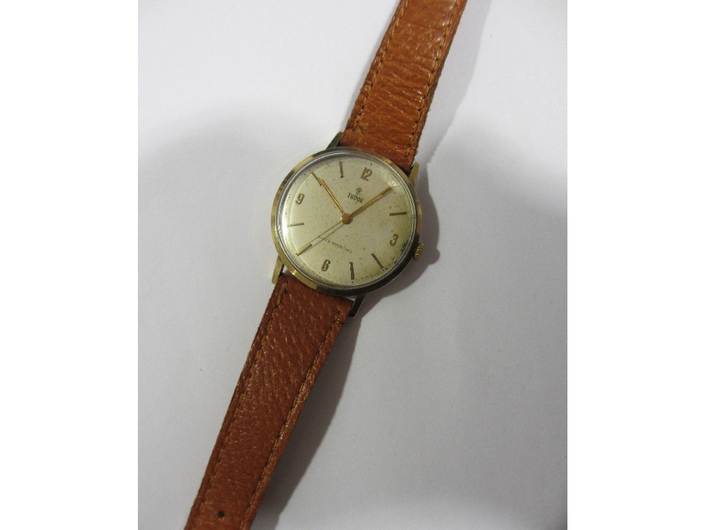 Appraisal: Gents ct gold cased Rolex Tudor wrist watch with cream