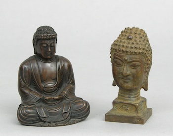 Appraisal: Lot Decorative Buddha Figures ca Early to Mid th Century