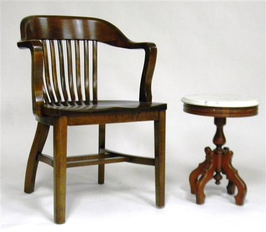 Appraisal: th C desk chair and stand two pieces desk chair