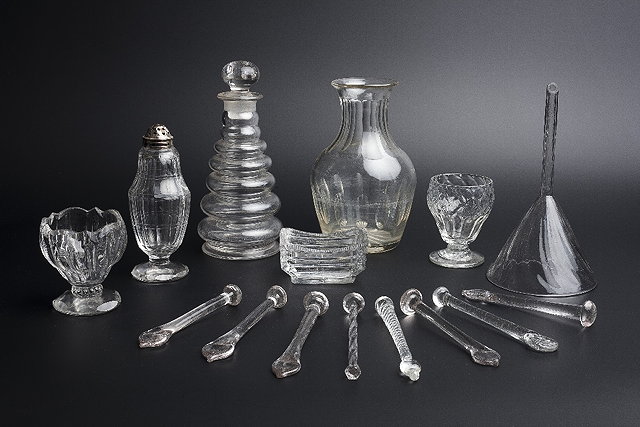 Appraisal: A COLLECTION OF SIX VICTORIAN GLASS SUGAR CRUSHERS another of