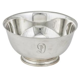 Appraisal: STERLING SILVER PUNCH BOWL Large bowl with flared rim and