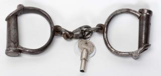 Appraisal: Darby Handcuffs British ca With two newer keys long Very