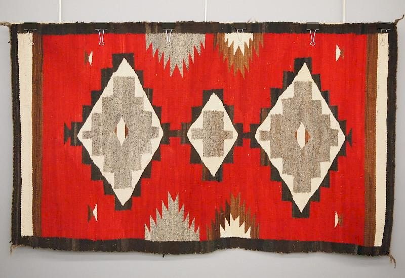 Appraisal: Navajo weaving rug A x ' mid th century Navajo