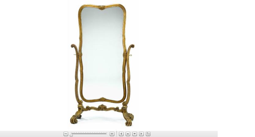 Appraisal: Louis XV style giltwood cheval mirror late th century