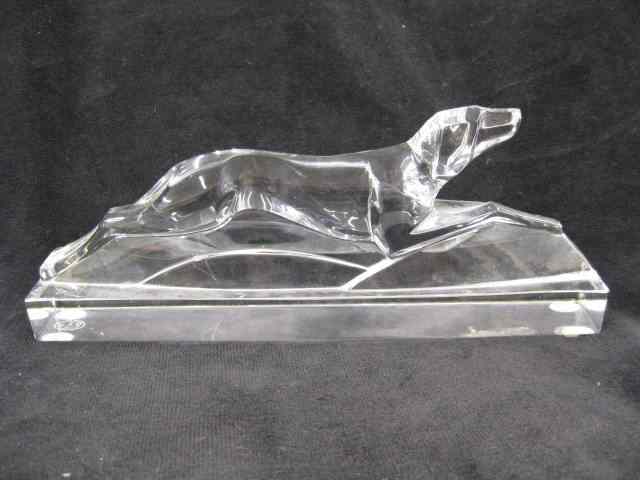 Appraisal: Baccarat French Crystal Figurine of a Greyhound '' long ''