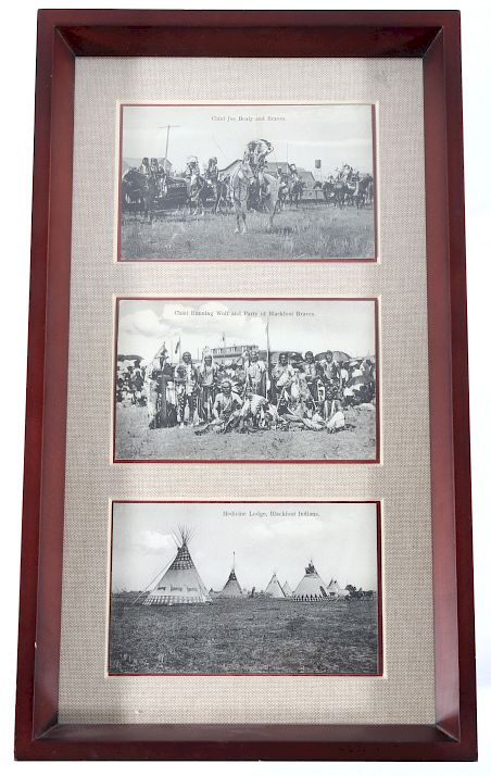 Appraisal: Blackfoot Native American Framed Photographs Included in this lot we