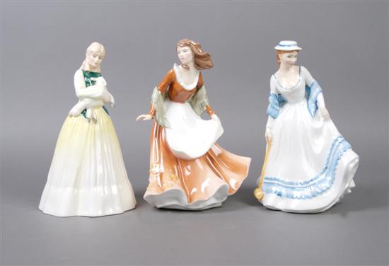 Appraisal: A Group of Three Royal Doulton Porcelain Figures Height of