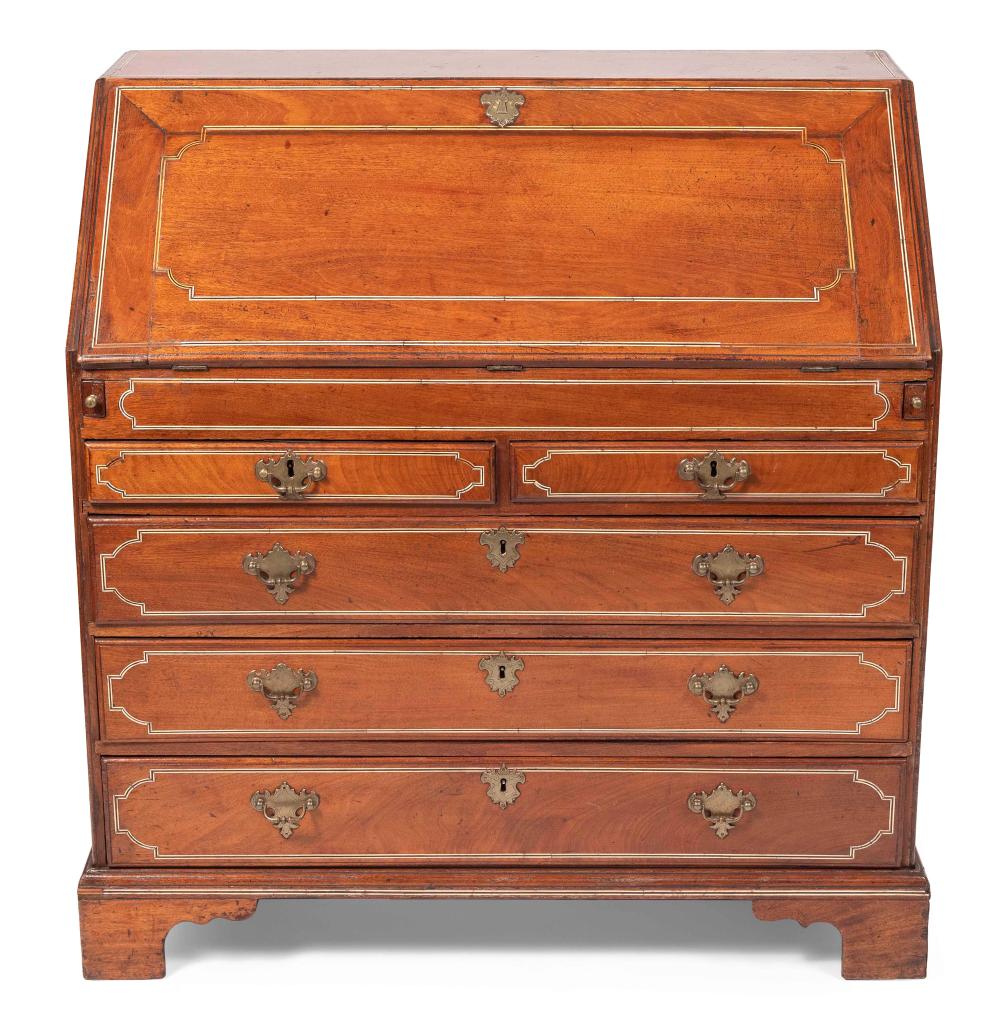 Appraisal: EXCEPTIONAL TRANSITIONAL QUEEN ANNE SLANT-LID DESK MID-ATLANTIC STATES MID- TH