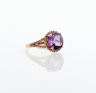 Appraisal: Lady's K Rose Gold Dinner Ring with a circular carat