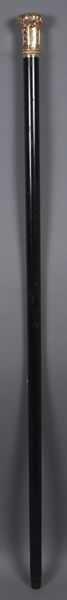 Appraisal: Gold-top walking stick l inscribed G F Root Mus Dir